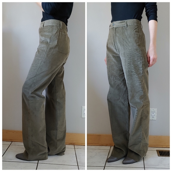 Ports International Set Corduroy Pants and Jacket Pantsuit Size Small Sage Green - Picture 2 of 16